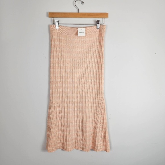 NWT  Club Monaco Geo Mixing Rib Sweater 90s Knit Midi Skirt Size Small - Picture 2 of 12